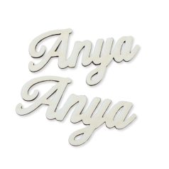 Natúr fa - Anya felirat - Fehér - 10 cm - 2 db/csomag