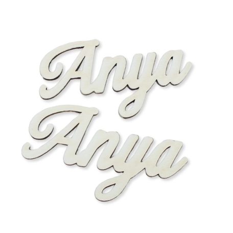 Natúr fa - Anya felirat - Fehér - 10 cm - 2 db/csomag