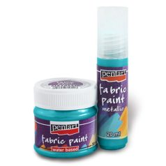 Pentart, textilfesték, metál világoskék - 20 ml, 50 ml