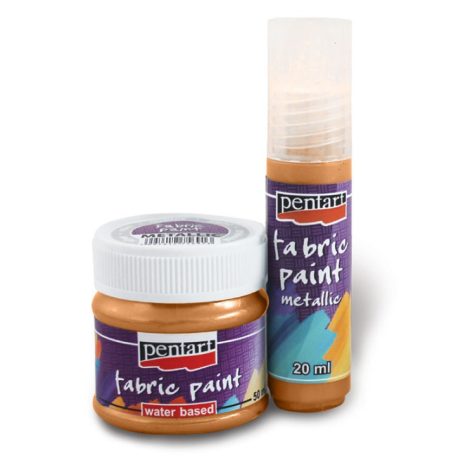 Pentart, textilfesték, metál arany - 20 ml, 50 ml