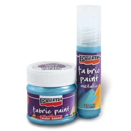 Pentart, textilfesték, metál kék - 20 ml, 50 ml