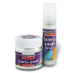   Pentart, textilfesték, metál gyöngyház fehér - 20 ml, 50 ml