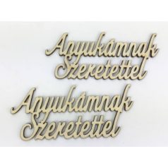   Natúr fa - "Anyukámnak Szeretettel" felirat - 5,5x12,8 cm - 2 db/csomag