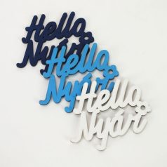   "Hello Nyár" felirat színes - 5x5,5cm - 3 db/csomag