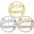 Natúr fa - Boldog karácsonyt körben bronz - 37 cm