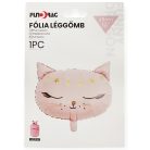 Fólia lufi - Rózsaszín cica - 48 cm