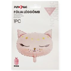 Fólia lufi - Rózsaszín cica - 48 cm