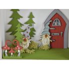 Hegyvidéki fenyők - metál zöld - 3 db/csomag