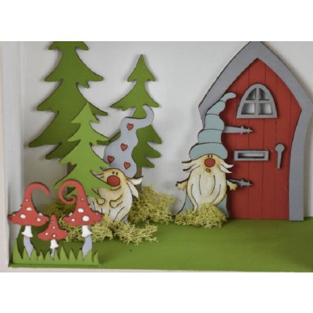 Hegyvidéki fenyők - metál zöld - 3 db/csomag