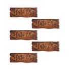  Nyomtatott fa tábla - Hello Ősz tábla - 5 db/csomag