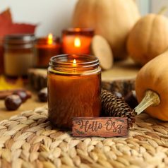  Nyomtatott fa tábla - Hello Ősz tábla - 5 db/csomag