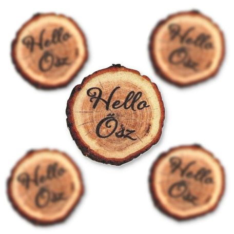 Nyomtatott fa tábla - Hello Ősz fakorong - 5 db/csomag