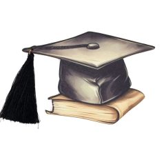 Diplomaosztó kalap fekete bojttal - 11,8x8,5 cm