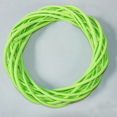 Vessző koszorú - zöld - 15 cm