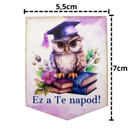 Nyomtatott dekorkarton - Ez a te napod! ballagás bookmark tábla - 3 db/csomag