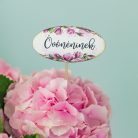 Nyomtatott dekorkarton - Óvónéninek ovál tábla - 3 db/csomag