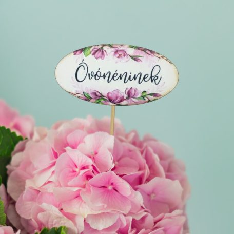 Nyomtatott dekorkarton - Óvónéninek ovál tábla - 3 db/csomag