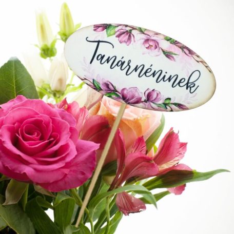 Nyomtatott dekorkarton - Tanárnéninek ovál tábla - 3 db/csomag