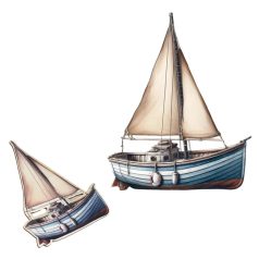  Nyomtatott dekorkarton - Vitorlás - 14,7 cm
