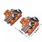 Nyomtatott dekorkarton - Autó tökökkel - 2 db/csomag  