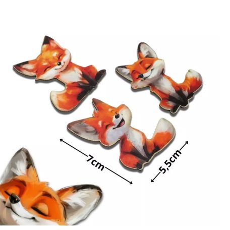 Nyomtatott dekorkarton - Rókák - 3db/csomag