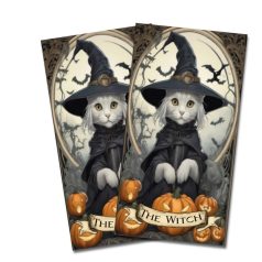   Nyomtatott dekorkarton - Tábla Tarot kártya Boszimacska - 2db/csomag