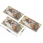  Nyomtatott dekorkarton - Vintage rókás tábla - 3 db/csomag