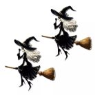 Nyomtatott dekorkarton - Boszilány seprűn - 2 db-os szett  