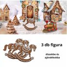  Nyomtatott dekorkarton - Mézeskalács hintaló - 3 db/csomag