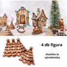 Nyomtatott dekorkarton - Mézeskalács fenyő - 4 db/csomag