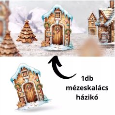  Nyomtatott dekorkarton - Mézeskalács ajtó - mézikkel