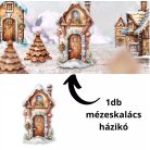  Nyomtatott dekorkarton - Mézeskalács ajtó - cukorkás