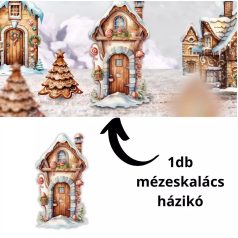  Nyomtatott dekorkarton - Mézeskalács ajtó - cukorkás