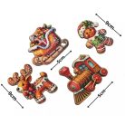 Nyomtatott dekorkarton - Mézeskalács szett - 4 db/csomag