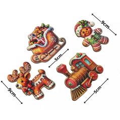 Nyomtatott dekorkarton - Mézeskalács szett - 4 db/csomag