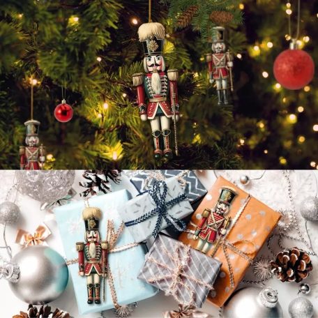 Nyomtatott dekorkarton - Diótörő rövidszakáll - 14,5 cm