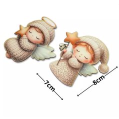 Nyomtatott dekorkarton - Angyalkák - 2 db/csomag