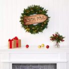 Nyomtatott dekorkarton - North Pole útjelző - 26 cm