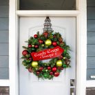 Nyomtatott dekorkarton - Candy Cane Lane útjelző - 26 cm  