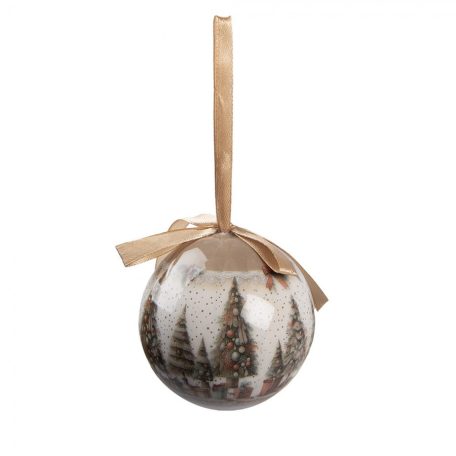 Karácsonyi gömbök - Fenyőfa - 8 cm - 14 db/csomag