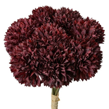 Krizantém csokor - Bordó - 32 cm   