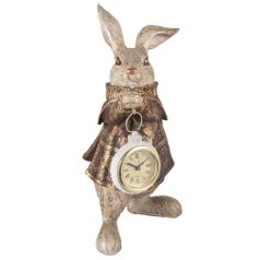 Nyuszi figura órával - 25 cm - Raktáron