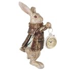 Nyuszi figura órával - 25 cm - Raktáron