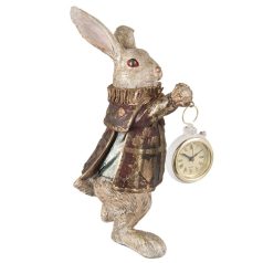 Nyuszi figura órával - 25 cm - Raktáron