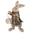 Nyuszi figura órával - 25 cm - Raktáron