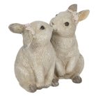 Nyuszipár figura - 10x6x10 cm - Raktáron