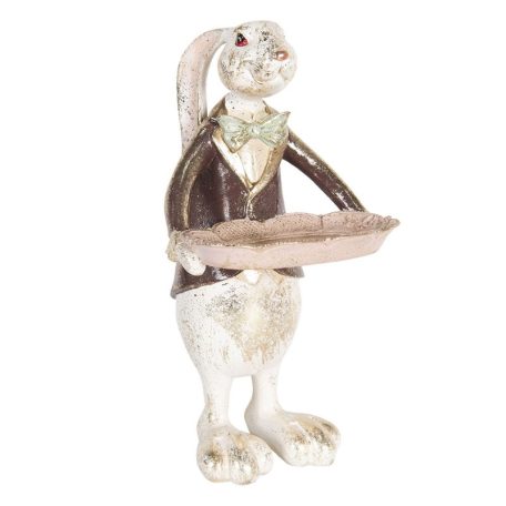 Nyuszifiú figura tálcával - 15x12x30 cm - Raktáron