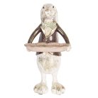 Nyuszifiú figura tálcával - 15x12x30 cm - Raktáron