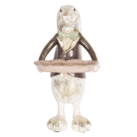 Nyuszifiú figura tálcával - 15x12x30 cm - Raktáron
