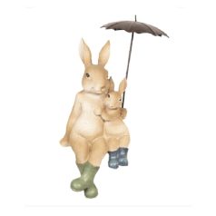   Clayre & Eef - Papanyúl gyereknyuszival, esernyővel - 10x9x19 cm